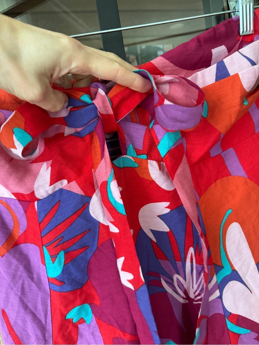 Halter Maxi Dress colorful tropical Strawberry Abstract print midi vacation - Picture 7 of 9